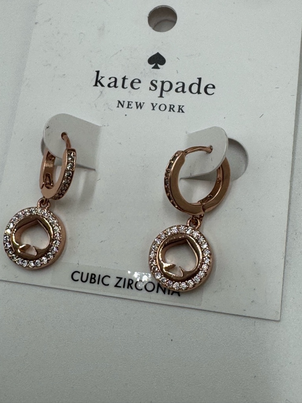 Kate Spade Spot The Spade Necklace & Earrings Set - Rose Gold - Picture 3 of 5